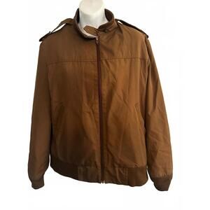 Vintage London Fog Bomber Jacket Brown Size 40